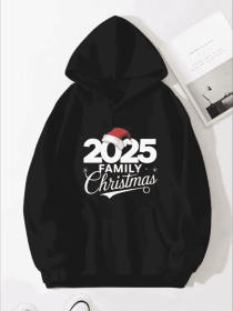 Teediy 2025 With Santa Hat 250G Teediy Women'S Hoodies (Option: Black-2XL)