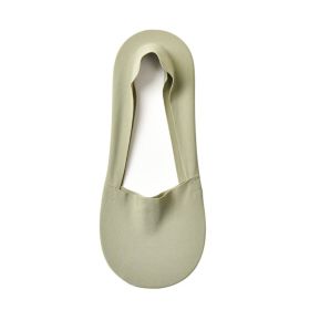 Women's Fashion Silicone Non-slip Shallow Boat Socks (Option: Army Green-One size)