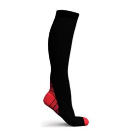 Sports Fitness Camouflage Gradient Football Socks Elastic Socks (Option: Red-L  XL-A pair)