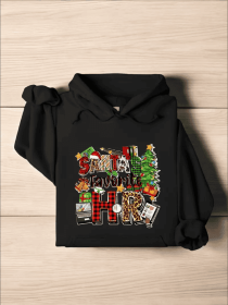 HTM-1390 Santa's Favorite HR Hoodie, HR Christmas Gift For Human Resources, HR Life Hoodie, Christmas Ornaments Hoodie, Talent Acquisition Xmas H (Option: Black-M)