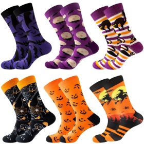 6 Pairs Halloween Christmas Socks For Men Women Girls Funny Xmas Socks Santa Claus Elk Cotton Sock Set-Cannot Be Listed On Amazon Platform (Option: 6pairs)