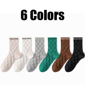 6 Pairs Womens Crew Socks Casual Knit Comfy Seamless Comfort Breathable Cool Dress Socks For Outdoor Sports Running Fitness Cycling (Option: Women)