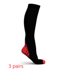Sports Fitness Camouflage Gradient Football Socks Elastic Socks (Option: Red-L  XL-3pairs)