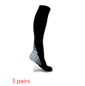 Sports Fitness Camouflage Gradient Football Socks Elastic Socks (Option: Grey-L  XL-3pairs)