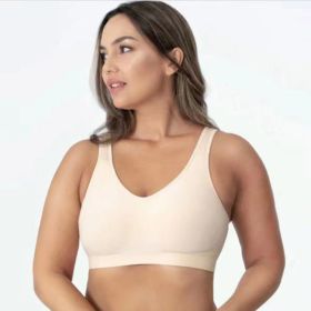 Plus-size S-3XL Premium ShaperBra Women Shaper Bra Sexy Bright Lingerie Female Underwear (Option: 2XL-Beige)